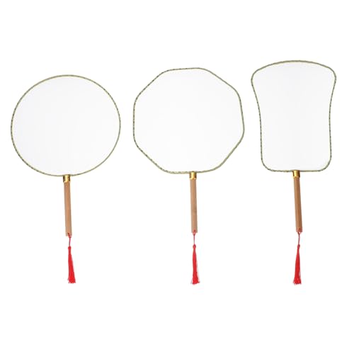 LIFKOME 3 Stück Runde DIY Handfächer aus Holz und Vielseitige Blanko Malfächer für Leichte Handgemachte Bastelmaterialien zum Bemalen und Dekorieren Zufällige Farbe LIFKOME 3 Stück Runde DIY Handfächer aus Holz und Vielseitige Blanko Malfächer für Leichte Handgemachte Bastelmaterialien zum Bemalen und Dekorieren Zufällige Farbe von LIFKOME