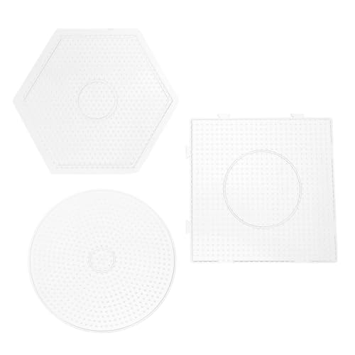LIFKOME 3 Stück Steckplatten Kunststoff für Kreative Bastelideen Diy Vorlagen für Perlenkunst und Kreative Projekte von LIFKOME