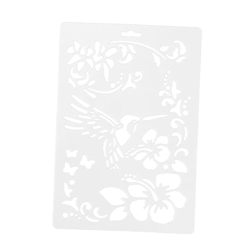 LIFKOME 3 Stück Teiliges Diy Schablonenset mit Hummingbird und Blumenmustern für Wiederverwendbare Malvorlagen Hochwertigem für Zeichnen und Basteln von LIFKOME