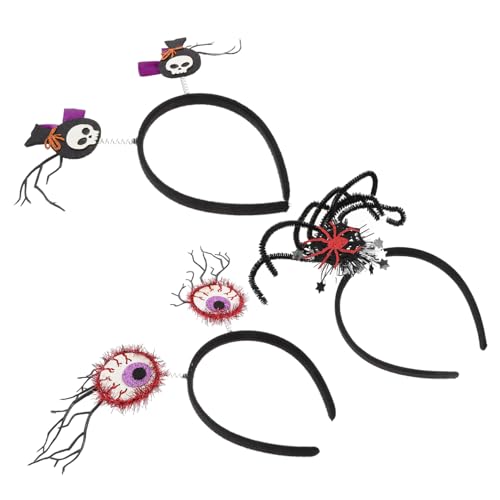 LIFKOME 3 Stück Teiliges Halloween Stirnband Spinne Totenkopf Blutauge Haarreif für Party Cosplay Festival kostüm Einzigartiges Kopfaccessoire für Gruselige Themenfeiern von LIFKOME