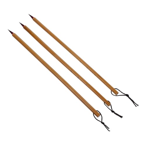 LIFKOME 3 Stück Teiliges Kleine Chinesische Kalligraphiepinsel für Schreiben Malerei Aquarell Langlebige Portable Pinsel für Anfänger und Profis für Traditionelle Kalligraphie von LIFKOME