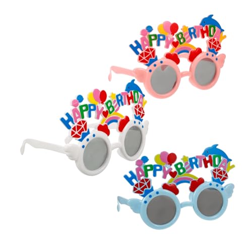 LIFKOME 3 Stück Teiliges Partybrillen Bunte Geburtstagsbrille Lustige Foto Requisiten Zubehör für Familien Freunde Feier LIFKOME 3 Stück Teiliges Partybrillen Bunte Geburtstagsbrille Lustige Foto Requisiten Zubehör für Familien Freunde Feier von LIFKOME