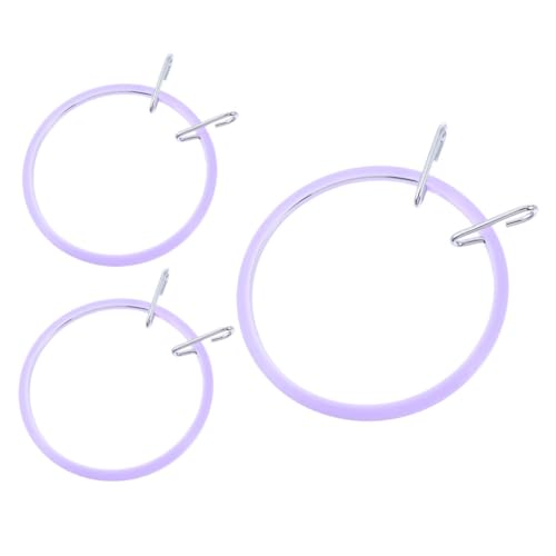 LIFKOME 3 Stück Teiliges Set Verstellbare Stickrahmen mit Metallkopf für Kreuzstich und Diy Näharbeiten Leicht für Kreative Projekte von LIFKOME