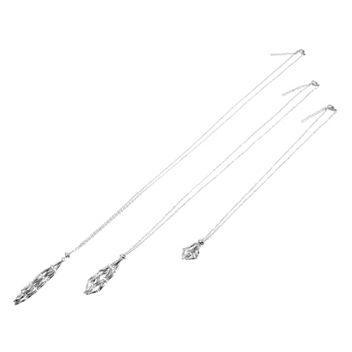 LIFKOME 3-teilige Halskette Mit Leerem Steinhalter: Verstellbare Halskette Mit Steinhalterkäfig Für Heimwerkerarbeiten Und Handgefertigten Schmuck von LIFKOME