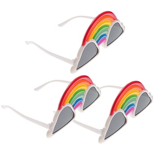 LIFKOME 3-teilige Regenbogen-wolkenbrille Tanzparty-brille Lustige Cosplay-brille Festival-partyzubehör von LIFKOME