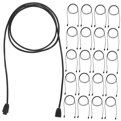 LIFKOME 30 Sätze Abnehmbares Halskettenband Perlenkette Perlen Für Schlüsselbänder Schlüsselband Aus Silikonperlen Perlenschnur-clips Halsketten-lanyard Perlenfassverbinder Abs Schwarz von LIFKOME