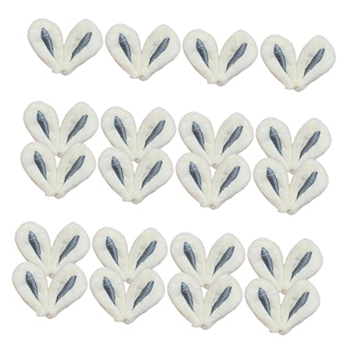 LIFKOME 30 Stück Hasen Ohren Haarschmuck Film Hasenohren Basteln Hasensocken Mit Ohren Damen Pfote Haarzubehör Dekoration Bögen Ohren Haarspangen Gesicht Aufkleber Lockenwickler Stoff Grey von LIFKOME