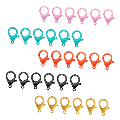 LIFKOME 30 Stück Kunststoff Lobster Claw Verschlüsse Robuste Clips für Schmuckdesigns und Armbänder DIY Zubehör Zufällige Farben Zufällige Farbe Zufällige Farbe von LIFKOME