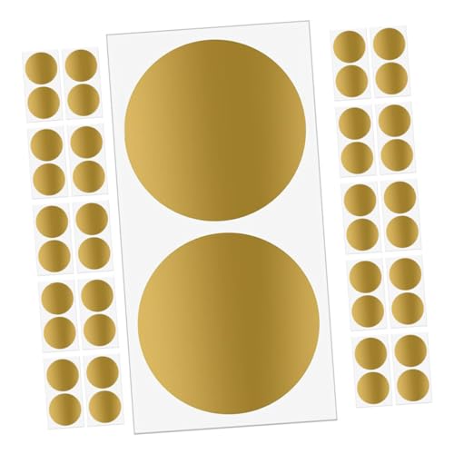 LIFKOME 30 Stück Lotterielose zum Rubbeln Kartenaufkleber Aufkleber kratzen Runde Aufkleber zum Rubbeln Kratzaufkleber Rubbellose selber machen DIY-Kratzer das Haustier Golden von LIFKOME