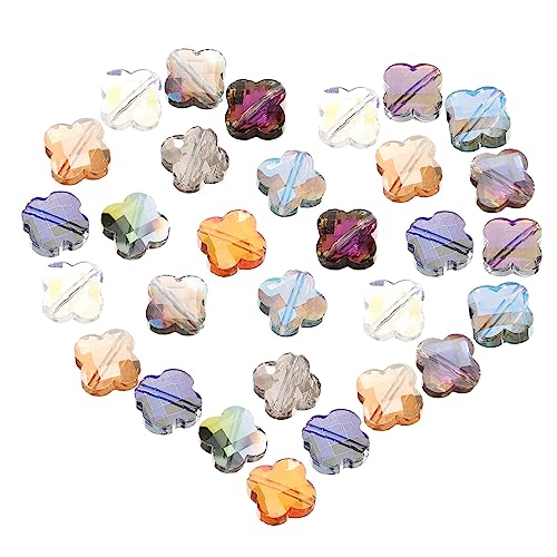LIFKOME 30 Stück Teiliges Bunte Glasperlen mit Farbige Spacer Beads für Armbänder DIY Schmuckherstellung Glänzende Oberfläche Glatte Glasperlen für Perlen Auffädeln und Bastelprojekte von LIFKOME