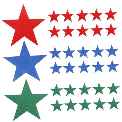 LIFKOME 30 Stück Teiliges Handgeschnittene Papierausschnitte Farbige Wanddekoration Blau Grün Rot für Klassenzimmer Pinnwand Party und Diy Bastelprojekte von LIFKOME