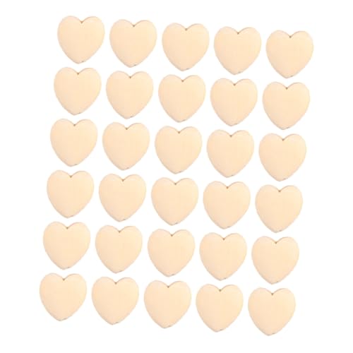 LIFKOME 30 Stück Teiliges Holzherzen Rohlinge Herzförmige Holzscheiben zum Basteln Deko Streuherzen Naturholz für DIY Geschenkanhänger und Kreative Holzverzierungen von LIFKOME