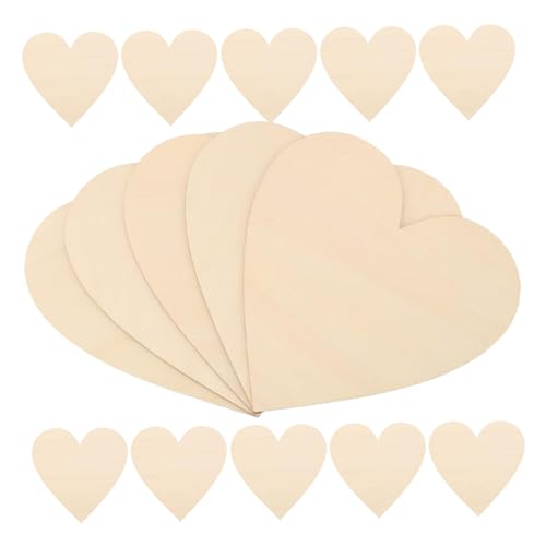 LIFKOME 30 Stück Unlackierte Herzform Holzstücke für Diy Bastelprojekte Robuste Holzherzen für Hochzeiten Geburtstagsfeiern und Wohnkultur für Kreative Dekorationen von LIFKOME