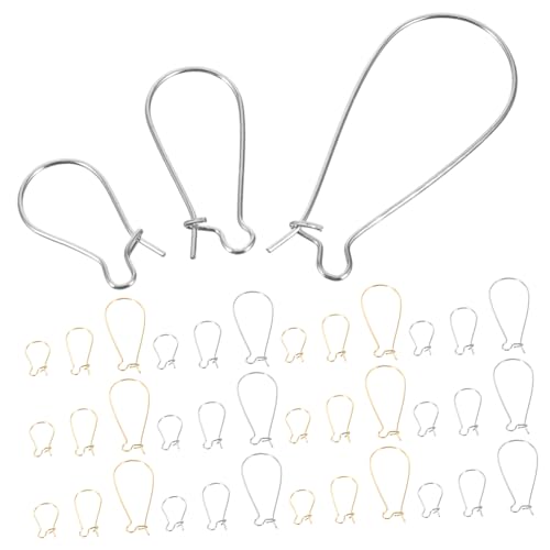 LIFKOME 300 Stück Ohrringhaken aus Metall für DIY Schmuckherstellung Silber und Goldfarbig Feine Verarbeitung Langlebig und Vielseitig für Ohrschmuck bastelprojekte von LIFKOME