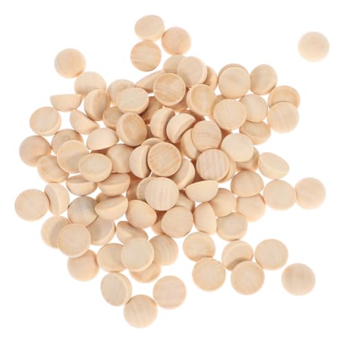 LIFKOME 300pcs Unvollendete Halbe Runde Holzperlen Für DIY Bastelholzholz Halbe Bälle Zum Malen Und Dekorieren Für Schmuck- Und Handwerksprojekte Für Partydekoration von LIFKOME