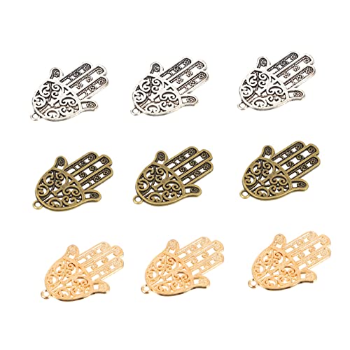 LIFKOME 30Stücke DIY Metallschnallen Vintage Hand Palm Anhänger für Armband und Halskettenherstellung Antik Antik Kc LIFKOME 30Stücke DIY Metallschnallen Vintage Hand Palm Anhänger für Armband und Halskettenherstellung Antik Antik Kc von LIFKOME