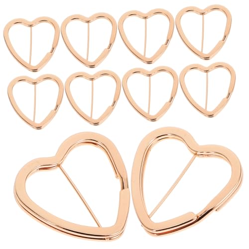 LIFKOME 30Stücke Herzform Schlüsselringe Handgefertigte Split Ringe Vintage Schlüsselketten für DIY Projekte und Schlüsselanhänger Robuste und Langlebige Schlüsselringe von LIFKOME
