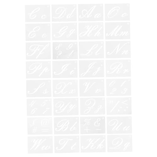 LIFKOME 32 Blatt Wiederverwendbare Buchstaben Schablonen Teiliges DIY Malvorlagen mit Zahlen und Symbolen Waschbar Vielseitig für Wandgestaltung Basteln Kreativität LIFKOME 32 Blatt Wiederverwendbare Buchstaben Schablonen Teiliges DIY Malvorlagen mit Zahlen und Symbolen Waschbar Vielseitig für Wandgestaltung Basteln Kreativität von LIFKOME