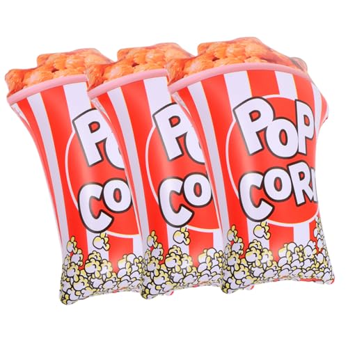 LIFKOME 3Stücke Aufblasbare Popcorn Luftballons für Karneval und Filmabende Wiederverwendbare Partydekoration Requisite für Strandpartys und Festliche Anlässe von LIFKOME