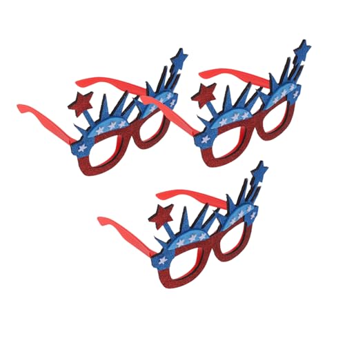 LIFKOME Sonnenbrillen-set Patriotische Partyzubehör Usa-brillen Lustige Brillen Für Kinder Freiheitskrone Accessoires von LIFKOME