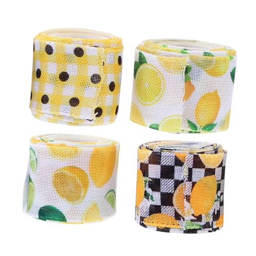 LIFKOME 4 Rollen DIY Webband Breit Robustes Bastelband für Geschenkverpackung Bekleidungszubehör Blumenarrangements und Vielseitige Handarbeiten von LIFKOME