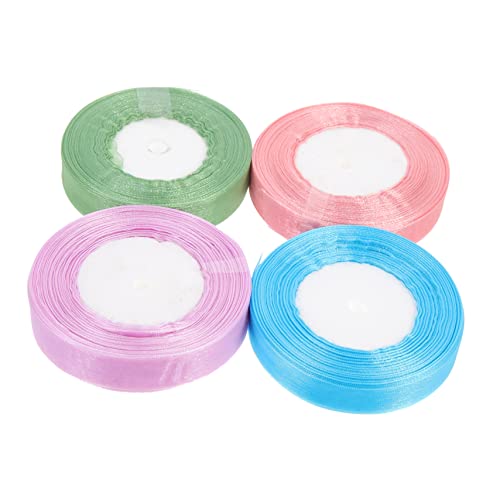 LIFKOME 4 Rollen Geschenkband Breit Lang Farbige Schleifenbänder in Blau Grün Lila Transparent Handgefertigt für DIY Geschenkverpackung Blumenarrangements Schleifenbinden LIFKOME 4 Rollen Geschenkband Breit Lang Farbige Schleifenbänder in Blau Grün Lila Transparent Handgefertigt für DIY Geschenkverpackung Blumenarrangements Schleifenbinden von LIFKOME