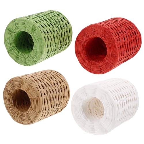 LIFKOME 4 Rollen Raffia Papierkordel Langlebig für Geschenkverpackung DIY Basteln Floristik Dekoration Naturfaser Schnur für Handarbeiten und Kreative Projekte LIFKOME 4 Rollen Raffia Papierkordel Langlebig für Geschenkverpackung DIY Basteln Floristik Dekoration Naturfaser Schnur für Handarbeiten und Kreative Projekte von LIFKOME