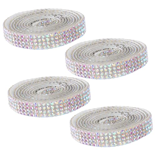 LIFKOME 4 Rollen Selbstklebendes Strassband Breit Bling Dekoband mit Funkelnden Ab-strasssteinen für DIY Geschenkverpackung Kleidung Schmuck und Bastelprojekte LIFKOME 4 Rollen Selbstklebendes Strassband Breit Bling Dekoband mit Funkelnden Ab-strasssteinen für DIY Geschenkverpackung Kleidung Schmuck und Bastelprojekte von LIFKOME