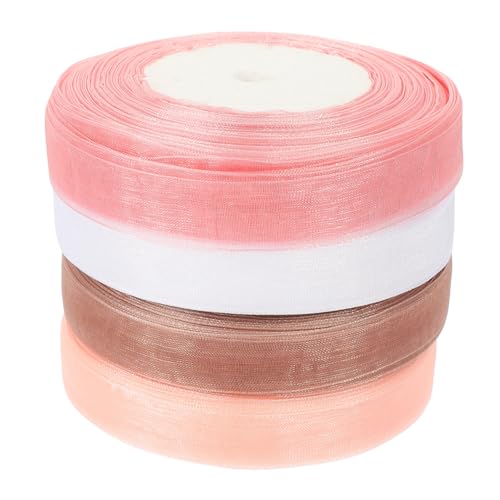LIFKOME 4 Rollen Transparentes Breites Schneeschleifenband Zarte Glatte Floristik und Bastelband Schleifenband für Geschenkverpackung DIY Blumensträuße und Kreative Dekorationen LIFKOME 4 Rollen Transparentes Breites Schneeschleifenband Zarte Glatte Floristik und Bastelband Schleifenband für Geschenkverpackung DIY Blumensträuße und Kreative Dekorationen von LIFKOME