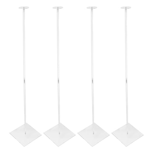 LIFKOME 4 Sets transparenter Tischballonständer: Acryl-Ballonstabhalter mit 31,5-Zoll-Säulenturm als Tafelaufsatz für Abschlussfeiern, Geburtstagsfeiern, Weihnachtsdekorationen von LIFKOME