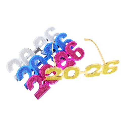 LIFKOME 4 Stück Abschlussbrillen 2026: Plastik-Zahlenbrillen, Fotoautomaten-Requisiten, Klasse von 2026, Brillen, Partygeschenke, Dekorationen, Zubehör für Kinder und Erwachsene, Geburtstag von LIFKOME