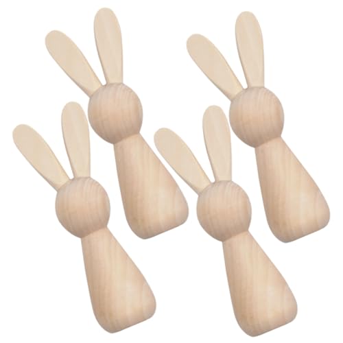 LIFKOME 4 Stück DIY Holz Hasen Puppen Unvollendete Holzfiguren zum Bemalen Kreative Bastelbedarf für Persönliche Dekoration und LIFKOME 4 Stück DIY Holz Hasen Puppen Unvollendete Holzfiguren zum Bemalen Kreative Bastelbedarf für Persönliche Dekoration und von LIFKOME
