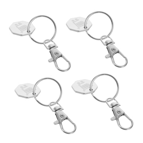 LIFKOME 4 Stück Edelstahl Schlüsselanhänger mit Einkaufswagenchip Praktischer Schlüsselring als Shopping Token Vielseitig Nutzbar für Supermarkt Trolley und Alltag LIFKOME 4 Stück Edelstahl Schlüsselanhänger mit Einkaufswagenchip Praktischer Schlüsselring als Shopping Token Vielseitig Nutzbar für Supermarkt Trolley und Alltag von LIFKOME