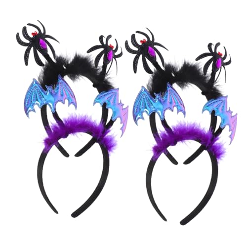 LIFKOME 4 Stück Halloween Stirnbandkopfschmuck Stirnbänder für Halloween Fledermaus Haarreifen Fledermaus-Stirnband für Frauen Vlies von LIFKOME