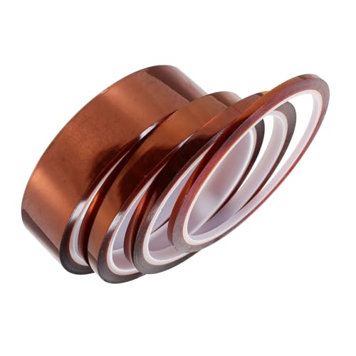 LIFKOME 4 Stück Hitzebeständiges Klebeband Teiliges mit Silikonkleber Vielseitig Einsetzbar für Maskierung Löten und Hochtemperaturisolierung Rückstandsfrei Entfernbar Geeignet für von LIFKOME