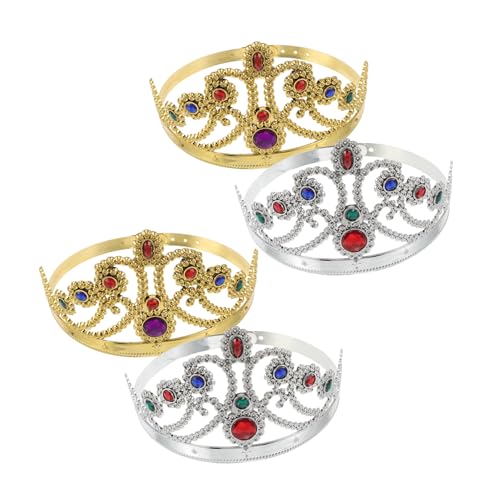LIFKOME 4 Stück Prinzessin Haarreifen Halloween Cosplay Krone Damen König Schmuck für Party Theater Aufführung Leicht und Komfortabel LIFKOME 4 Stück Prinzessin Haarreifen Halloween Cosplay Krone Damen König Schmuck für Party Theater Aufführung Leicht und Komfortabel von LIFKOME