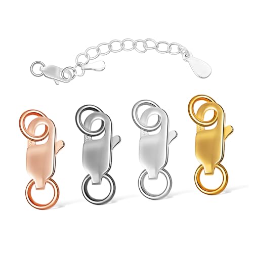 LIFKOME 4 Stück Teiliges Armbandverschluss aus Silber in Farben Robuste Lobster Karabiner mit Geschlossenen Biegeringen für Schmuckherstellung Geeignet für DIY Armbänder Halsketten LIFKOME 4 Stück Teiliges Armbandverschluss aus Silber in Farben Robuste Lobster Karabiner mit Geschlossenen Biegeringen für Schmuckherstellung Geeignet für DIY Armbänder Halsketten von LIFKOME