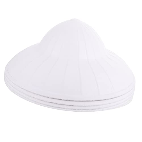 LIFKOME 4 Stück Teiliges DIY Papiermützenset Weiß zum Bemalen Stabile Pulp Material Kreative Partyhüte für Tanzveranstaltungen und Kindergarten von LIFKOME