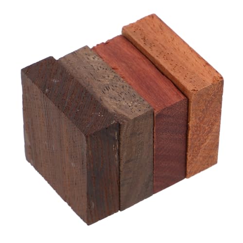 LIFKOME 4 Stück Teiliges Holzringe aus Natürlichem Hartholz mit Verschiedenen Holztexturen Unbearbeitete Holzblöcke für DIY Holzschmuck Burmesischem Zedernholz Windmühlenholz und von LIFKOME