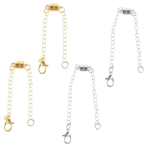 LIFKOME 4 Stück Teiliges Magnetverschluss Kettenverlängerungs Langlebige Schmuck Extender mit Karabinerverschluss Geeignet für Halsketten Armbänder DIY Schmuckherstellung Gold und Weiß LIFKOME 4 Stück Teiliges Magnetverschluss Kettenverlängerungs Langlebige Schmuck Extender mit Karabinerverschluss Geeignet für Halsketten Armbänder DIY Schmuckherstellung Gold und Weiß von LIFKOME