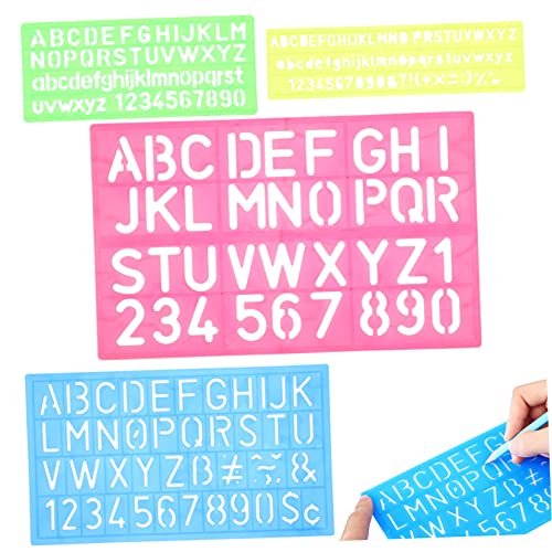 LIFKOME 4 Stück Teiliges Set Wiederverwendbare Schablonen für Buchstaben Kleine DIY Malvorlagen für Kreative Bastelprojekte Geeignet für Wandgestaltung Sprühmalerei und Mehr von LIFKOME