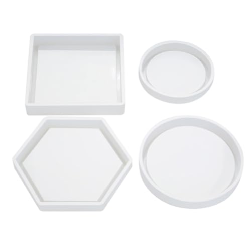 LIFKOME 4 Stück Teiliges Silikon Untersetzer Gießform für Epoxidharz DIY Kreative Kristall Coaster Formen in Quadratisch Sechseckig Groß und Klein Rund Wiederverwendbar Einfach zu LIFKOME 4 Stück Teiliges Silikon Untersetzer Gießform für Epoxidharz DIY Kreative Kristall Coaster Formen in Quadratisch Sechseckig Groß und Klein Rund Wiederverwendbar Einfach zu von LIFKOME
