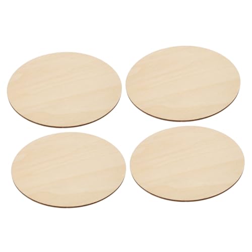 LIFKOME 4 Stück Teiliges Unbehandelte Holzscheiben Ø Leichte Runde Holzplatten für DIY bastelprojekte für Türkränze Weihnachtsdeko Malen und Kreative Holzdekorationen von LIFKOME