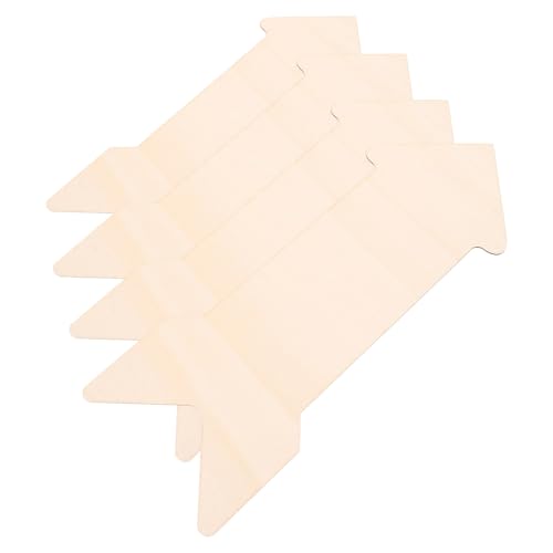LIFKOME 4 Stück Unbearbeitete Holzpfeil Scheiben für Diy Bastelarbeiten Naturholz Farben Vielseitige Holzpfeile für Kreative Projekte und Rustikale Dekoration von LIFKOME