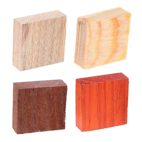 LIFKOME 4 Stück Unbehandelte Holzringe aus Natürlichem Holz für DIY Schmuckherstellung und Wohnkultur Handgefertigte Holzformen Leichte Bastelringe für Individuelle Bastelprojekte von LIFKOME