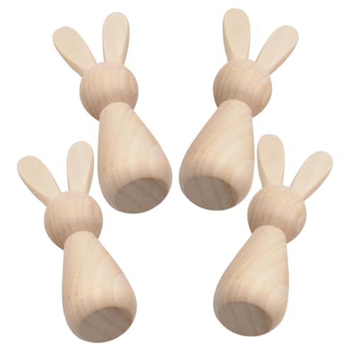 LIFKOME 4 Stück Unbemalte Holzhasen für DIY Bastelprojekte Kreative Holzfiguren zum Bemalen und Gestalten für Kunsthandwerk und Dekoration für Ganze Familie LIFKOME 4 Stück Unbemalte Holzhasen für DIY Bastelprojekte Kreative Holzfiguren zum Bemalen und Gestalten für Kunsthandwerk und Dekoration für Ganze Familie von LIFKOME