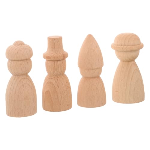 LIFKOME 4 Stück Unbemalte Holzpuppen Diy Holzfiguren Kreative Bastelarbeiten für Malen und Dekorieren Sicheres Holzmaterial für Spielzimmer und Kindergarten LIFKOME 4 Stück Unbemalte Holzpuppen Diy Holzfiguren Kreative Bastelarbeiten für Malen und Dekorieren Sicheres Holzmaterial für Spielzimmer und Kindergarten von LIFKOME