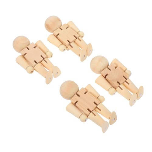 LIFKOME 4 Stück Unlackierte Holzfiguren für Diy Malprojekte Kreative Roboter Cartoonformen Naturholz für Bastelarbeiten und Malspaß LIFKOME 4 Stück Unlackierte Holzfiguren für Diy Malprojekte Kreative Roboter Cartoonformen Naturholz für Bastelarbeiten und Malspaß von LIFKOME