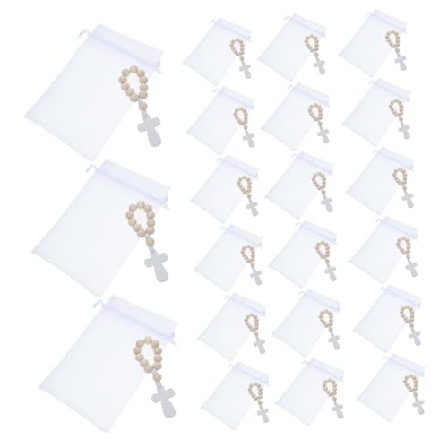 LIFKOME 40 Sätze Teiliges Holz Perlen Rosenkranz Set mit Kreuz Armbändern und Organzasäckchen Vielseitig für Taufe Babyparty Christliche Feste Segensschmuck für Feierlichkeiten LIFKOME 40 Sätze Teiliges Holz Perlen Rosenkranz Set mit Kreuz Armbändern und Organzasäckchen Vielseitig für Taufe Babyparty Christliche Feste Segensschmuck für Feierlichkeiten von LIFKOME