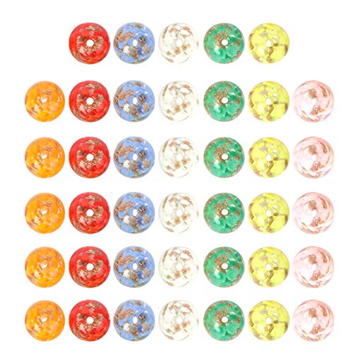 LIFKOME 40 Stück DIY Glasperlen Spacer Perlen für Schmuckherstellung für Armbänder und Kreative Bastelprojekte von LIFKOME